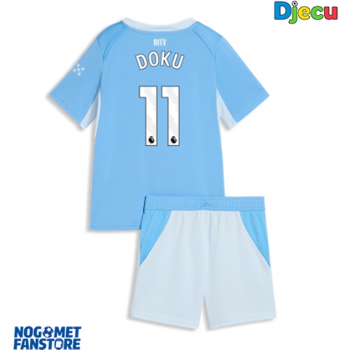 Manchester City Jeremy Doku #11 Domaci Dres za djecu 2026-27 Kratak Rukav (+ Kratke hlače)